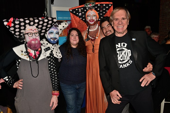 Members of Equality New York with the Sisters of Perpetual Indulgence at Rise Bar on Jan. 20.