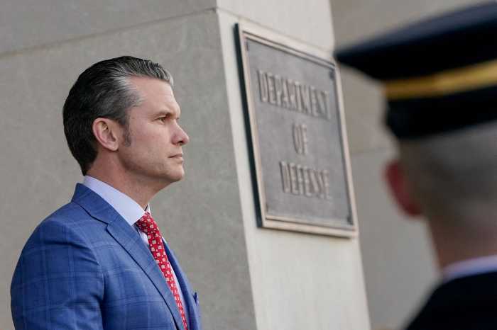 US Defense Secretary Pete Hegseth at the Pentagon, February 7, 2025.