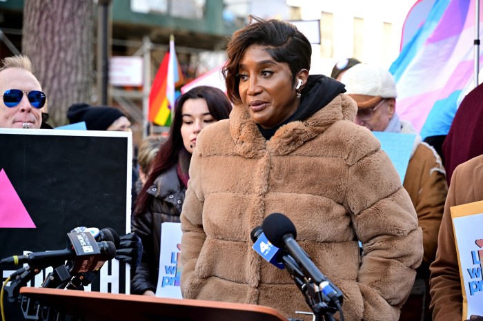 Tabytha Gonzalez, a human rights specialist for the New York City Commission on Human Rights, delivers remarks to the audience.