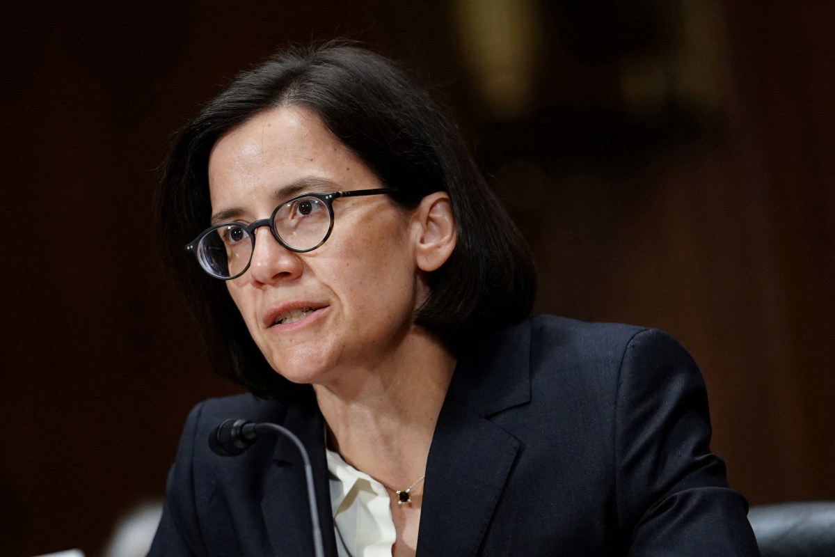 Ana Reyes, the judge who ruled against the Trump administration's ban on trans troops, testifies before the Senate Judiciary Committee on Capitol Hill in Washington, D.C., U.S., June 22, 2022.