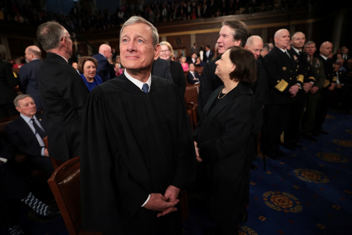 US Supreme Court justices attend President Donald Trump's address to a joint session of Congress at the US Capitol on March 04, 2025 in Washington, DC.