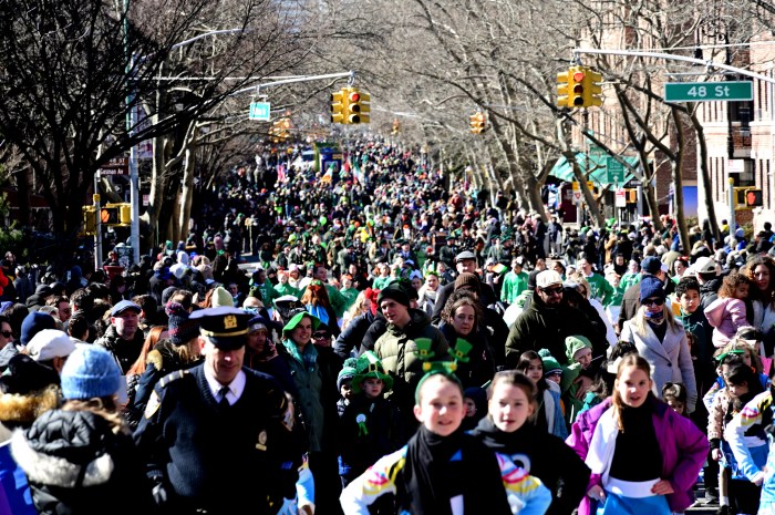 Crowds line the street for St. Pat's for All.