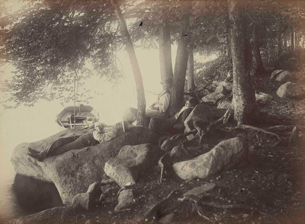 "Group on Petra, Lake Mahopac" (1888).