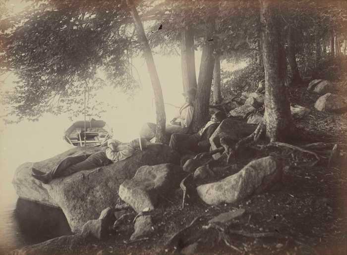 "Group on Petra, Lake Mahopac" (1888).