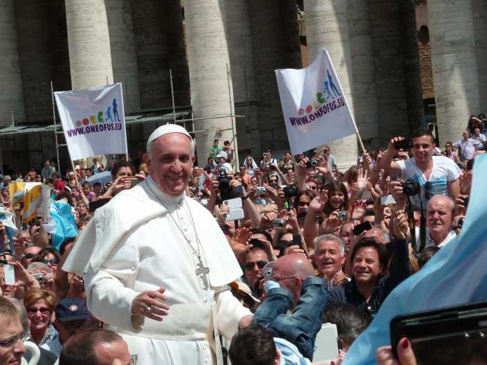 Pope Francis in St. Peter's Square in 2013.