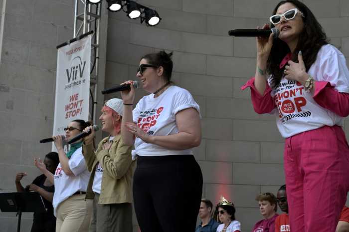 The cast of Suffs sings their "Keep Marching" anthem.