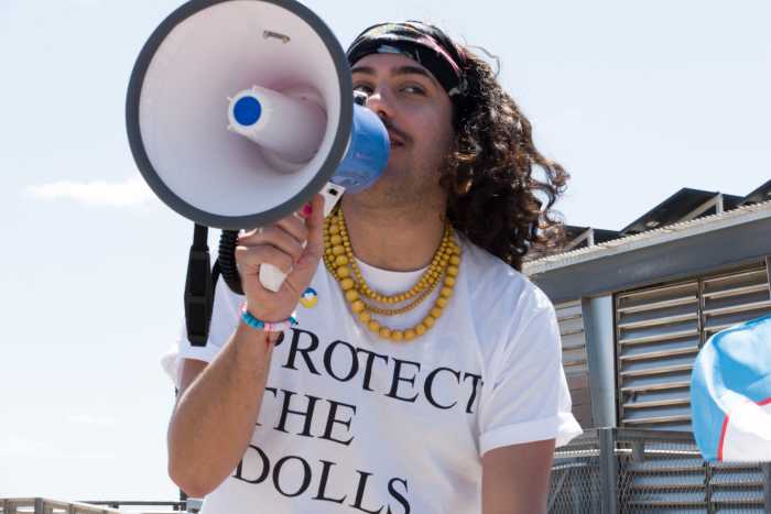 Maxim Ibadov commands the bullhorn.