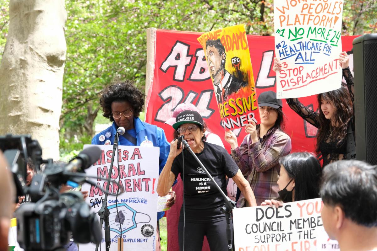 Advocates rally called on New York City to follow through on a proposal to abolish labor policies that allow for home care aides to work for 24 hours, but only receive 13 hours worth of pay.