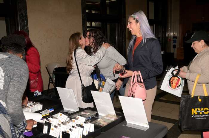 The registration table.