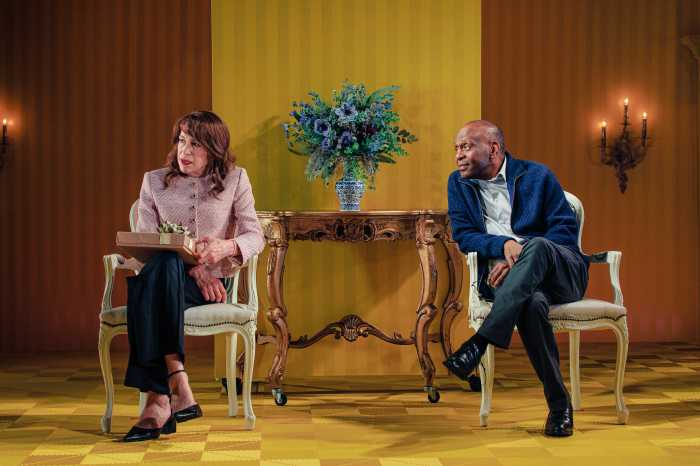 Rachel Crowl as Catherine (Kate), Princess of Wales. and K. Todd Freeman as William, Prince of Wales