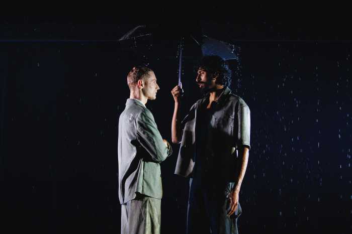 John McCrea as Prince George and Mihir Kumar as Dev Chatterjee in "Prince Faggot."