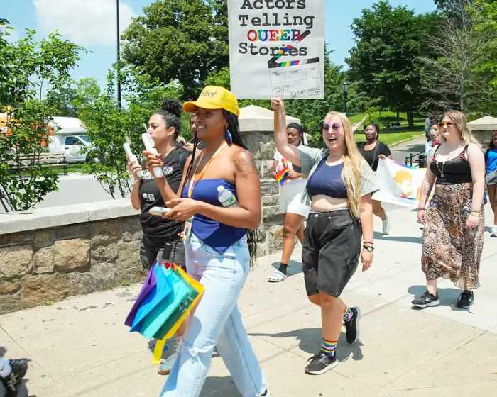 LGBTQ+ Bronxites and allies march from Borough Hall to the Bronx Pride Festival to show that ‘Our Existence is Resistance” on Saturday June, 21.