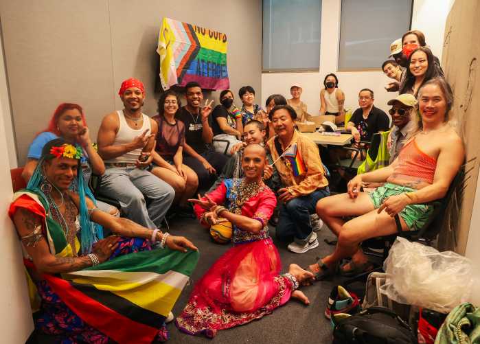 Blasian Pride was moved inside this year due to rain.