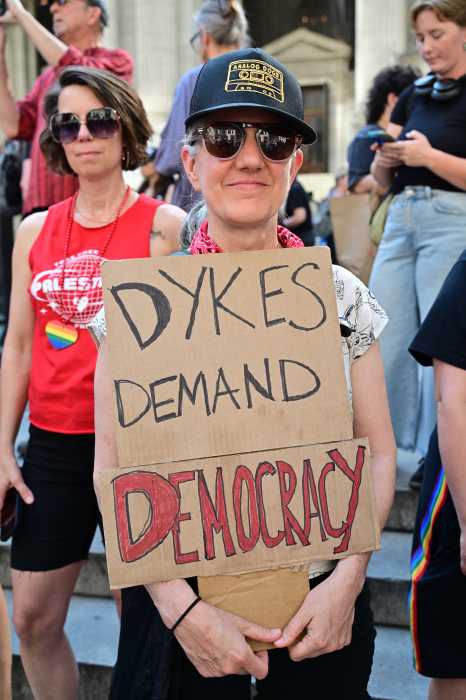 Standing up for democracy.