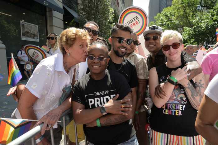 New Pride Agenda's contingent shares a moment together.
