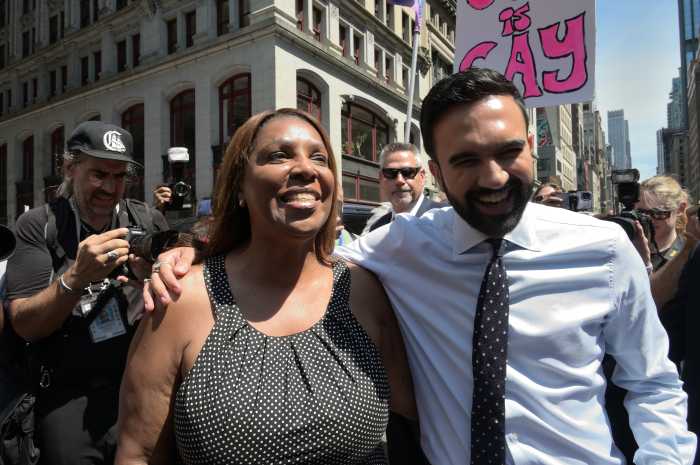 Attorney General Letitia James and Assemblymember Zohran Mamdani.