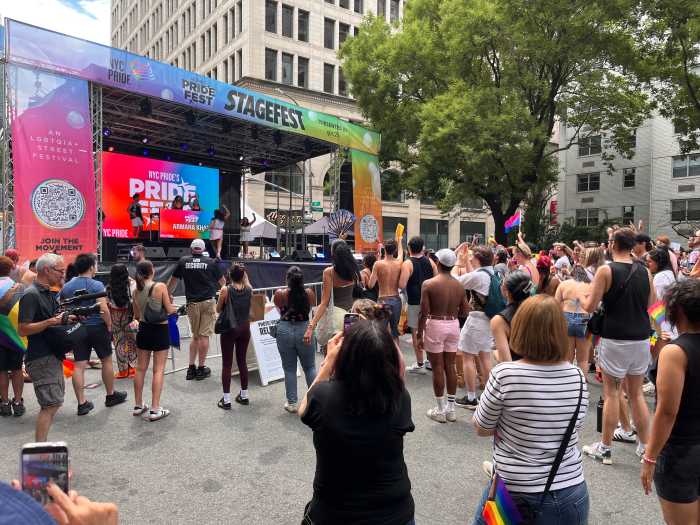 The stage at PrideFest.
