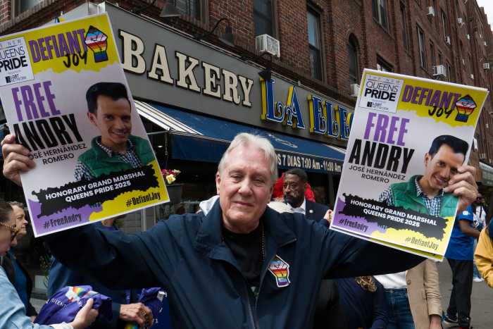 “We will not give up until Andry is freed from that prison in El Salvador,” said former City Councilmember Daniel Dromm, referring to Andry Hernández Romero, a gay Venezuelan asylum seeker who was deported to a notorious prison in El Salvador.