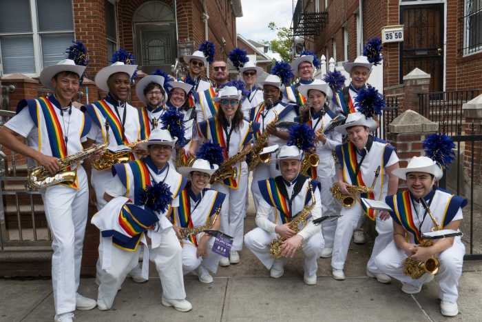 The Queer Big Apple Corps get ready to march.