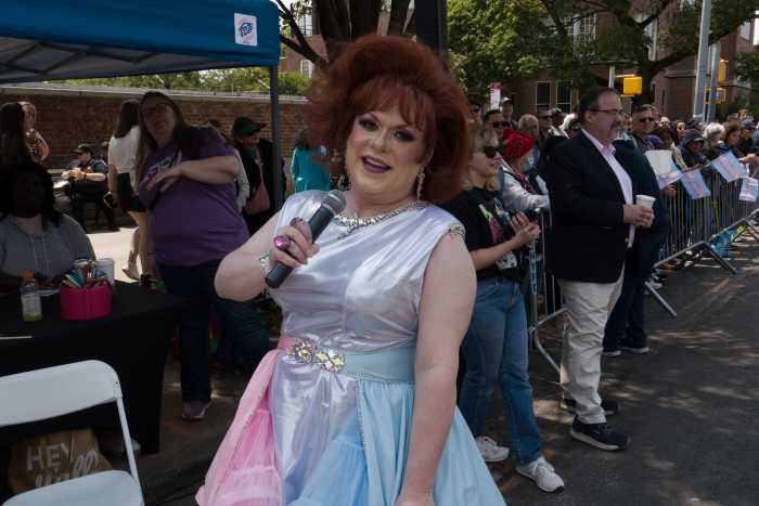 Candy Samples shines in the spotlight at Queens Pride.