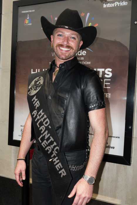 Mr. Mid-Atlantic Leather dressed up for WorldPride.