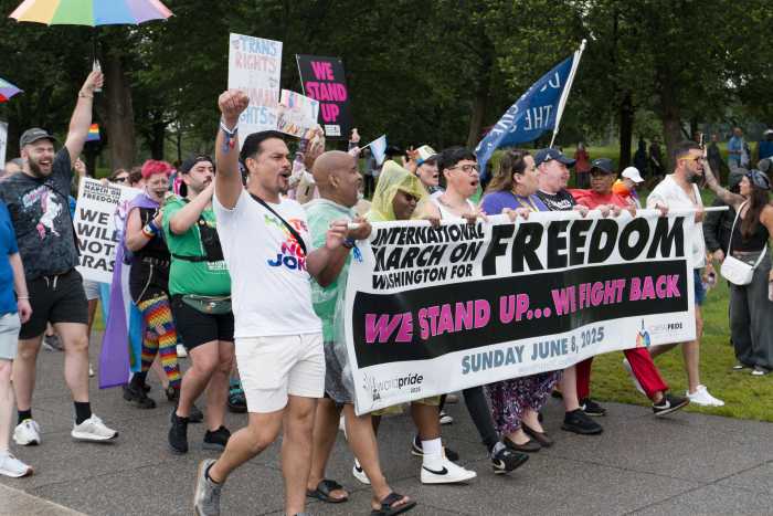 Community members show their Pride at the June 8 march.