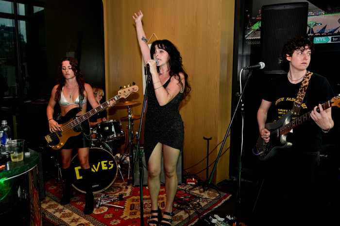 Pig Milk performs during Dave's Lesbian Bar's party.
