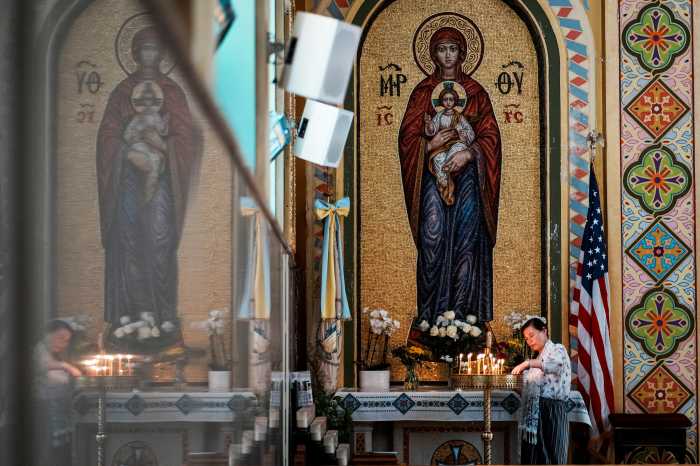 Saint George Ukrainian Catholic Church, in New York City, is seen on August 15, 2025.
