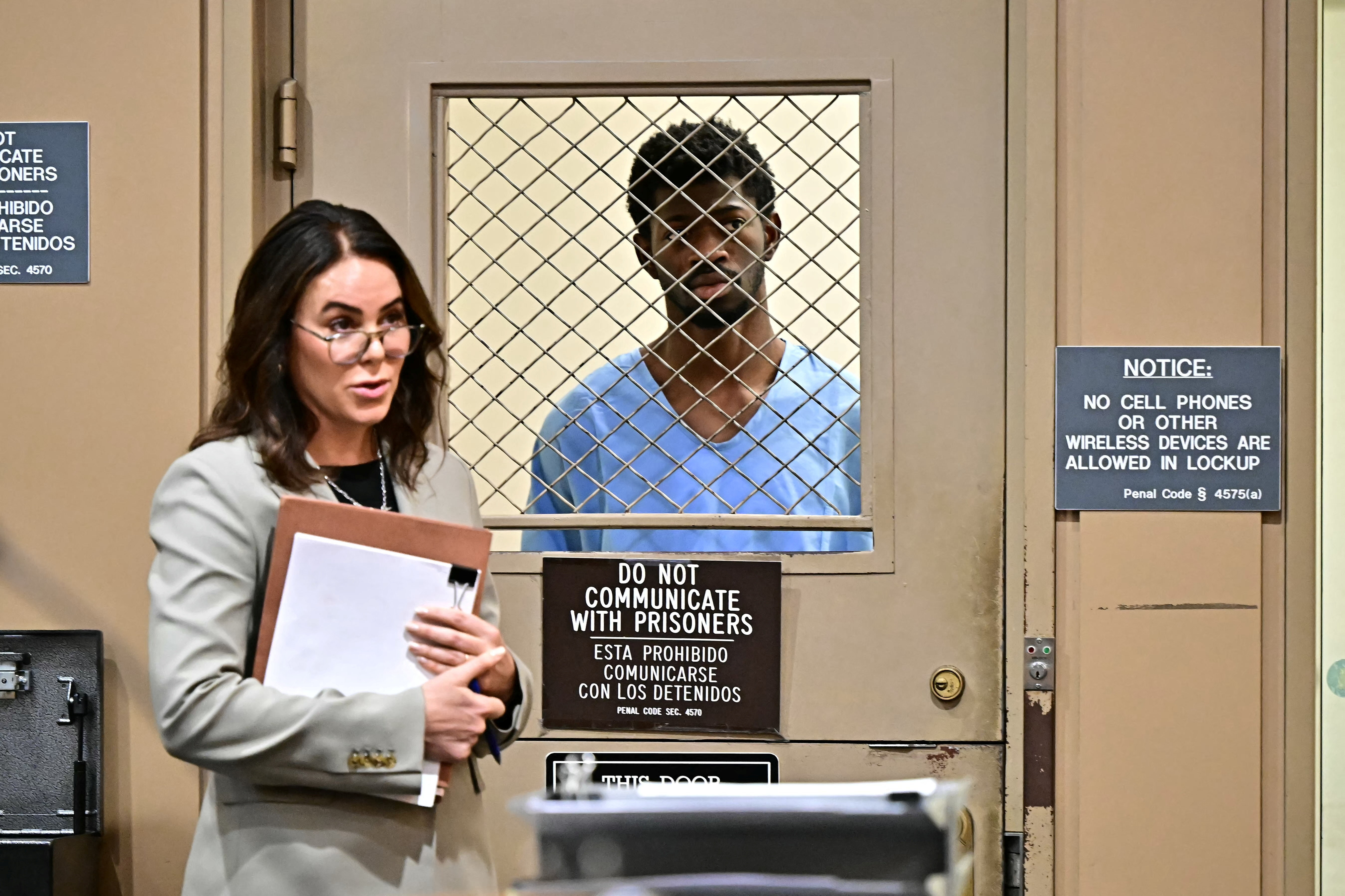 U.S. rapper Lil Nas X, alongside his attorney Christy O'Connor, attends his arraignment at Los Angeles Superior Court in Los Angeles, California, U.S., August 25, 2025.