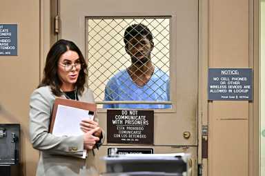 U.S. rapper Lil Nas X, alongside his attorney Christy O'Connor, attends his arraignment at Los Angeles Superior Court in Los Angeles, California, U.S., August 25, 2025.