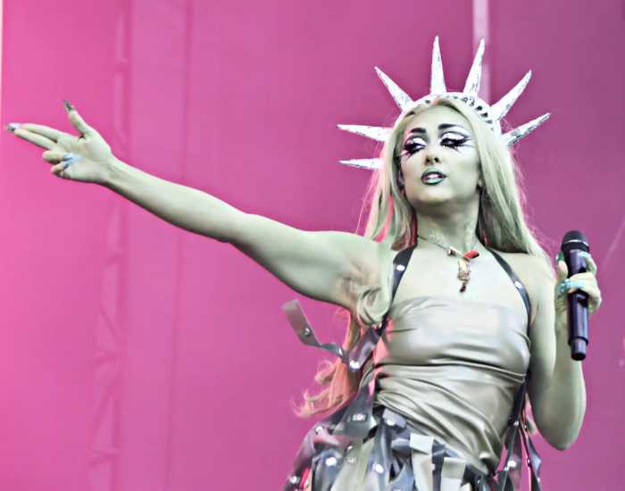 Chappell Roan performs at the 2024 Governor's Ball, where she debuted her new song, "The Subway."