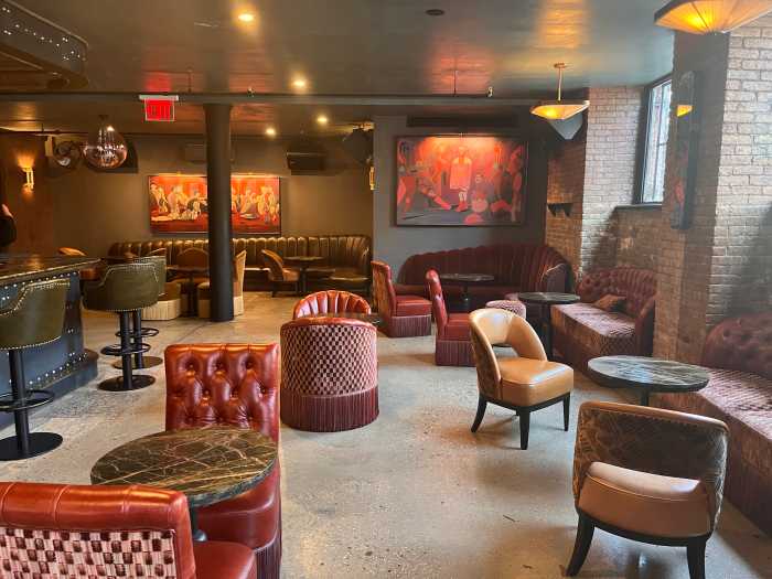 Oberon's main interior seating area.