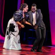 Sandra Oh & Lupita Nyong'o in Shakespeare in the Park's "Twelfth Night."