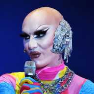 Sasha Velour celebrates her new book, “The Big Reveal: An Illustrated Manifesto of Drag,” at the New York Public Library in 2023.