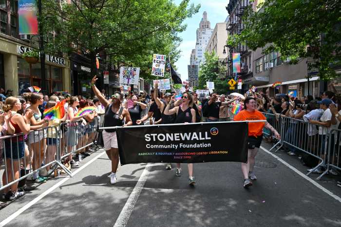 The Stonewall Community Foundation, seen here at the NYC Pride March in 2025, is stepping up to fund more than a dozen LGBTQ organizations as part of its Reclaiming Our Power initiative.