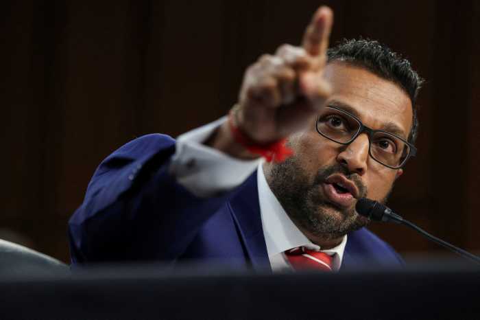 FBI Director Kash Patel gestures as he testifies before a Senate Judiciary Committee hearing on oversight of the Federal Bureau of Investigation, on Capitol Hill in Washington, D.C., U.S., September 16, 2025.