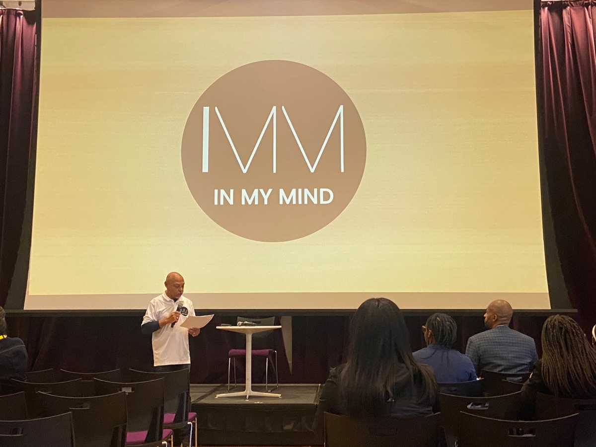 Antoine Craigwell delivers opening remarks at the In My Mind Conference.