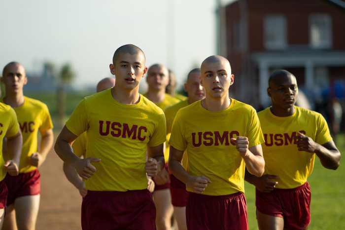 Liam Oh as Ray McAffey and Miles Heizer as Cameron Cope in "Boots."