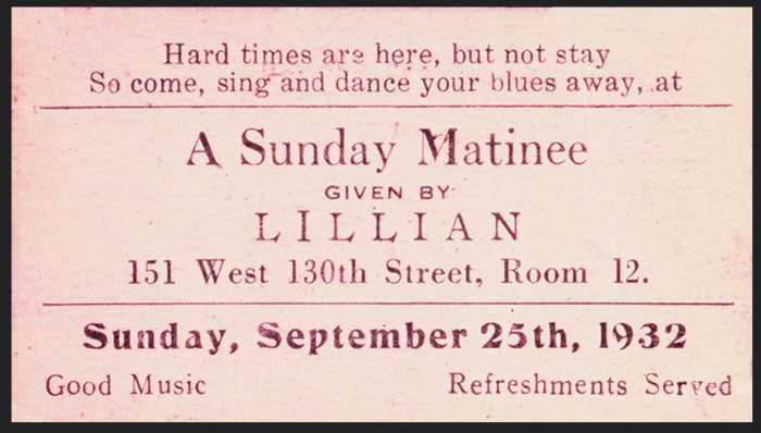 Unidentified maker, Rent party ticket, 1932. 