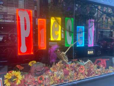Front Window of Pieces Bar in the West Village