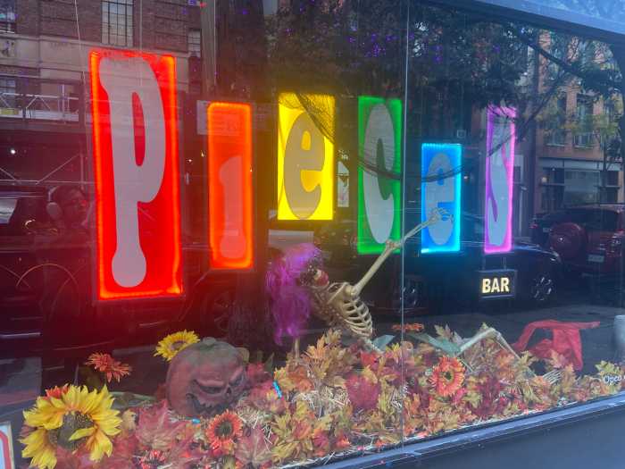 Front Window of Pieces Bar in the West Village