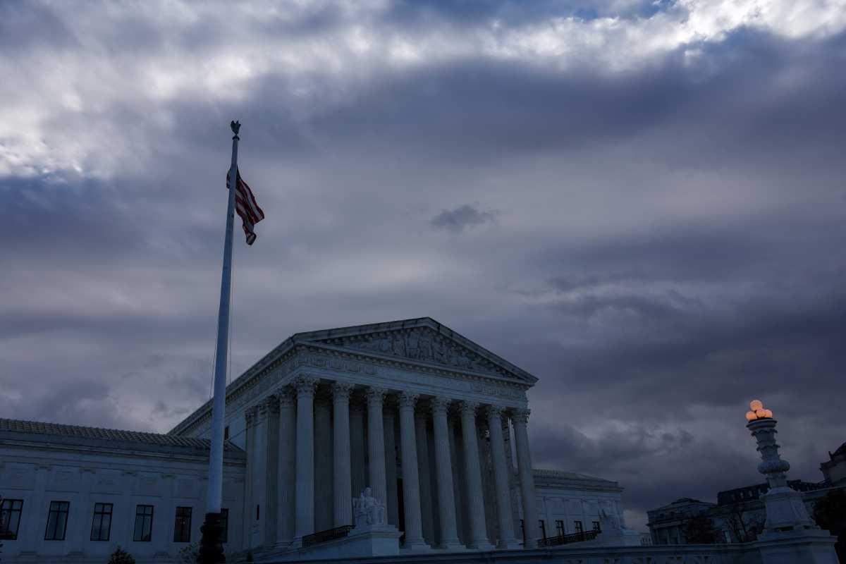 A US Flag flutters outside of the United States Supreme Court Building in Washington on Dec. 5, 2024.