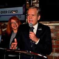 State Senator Brad Hoylman-Sigal delivers remarks on Election Night after he was elected Manhattan borough president.