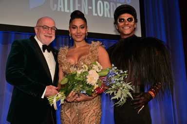 Callen-Lorde CEO Patrick McGovern with Leyna Bloom and Thaddeus Laday at Callen-Lorde's gala on Nov. 7.