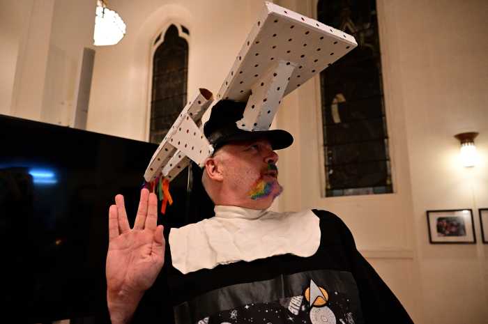 Sister Mary Enterprise, the drag persona of Brian P. Griffin.