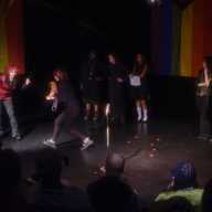 On stage during the after-school program known as Staging Pride.
