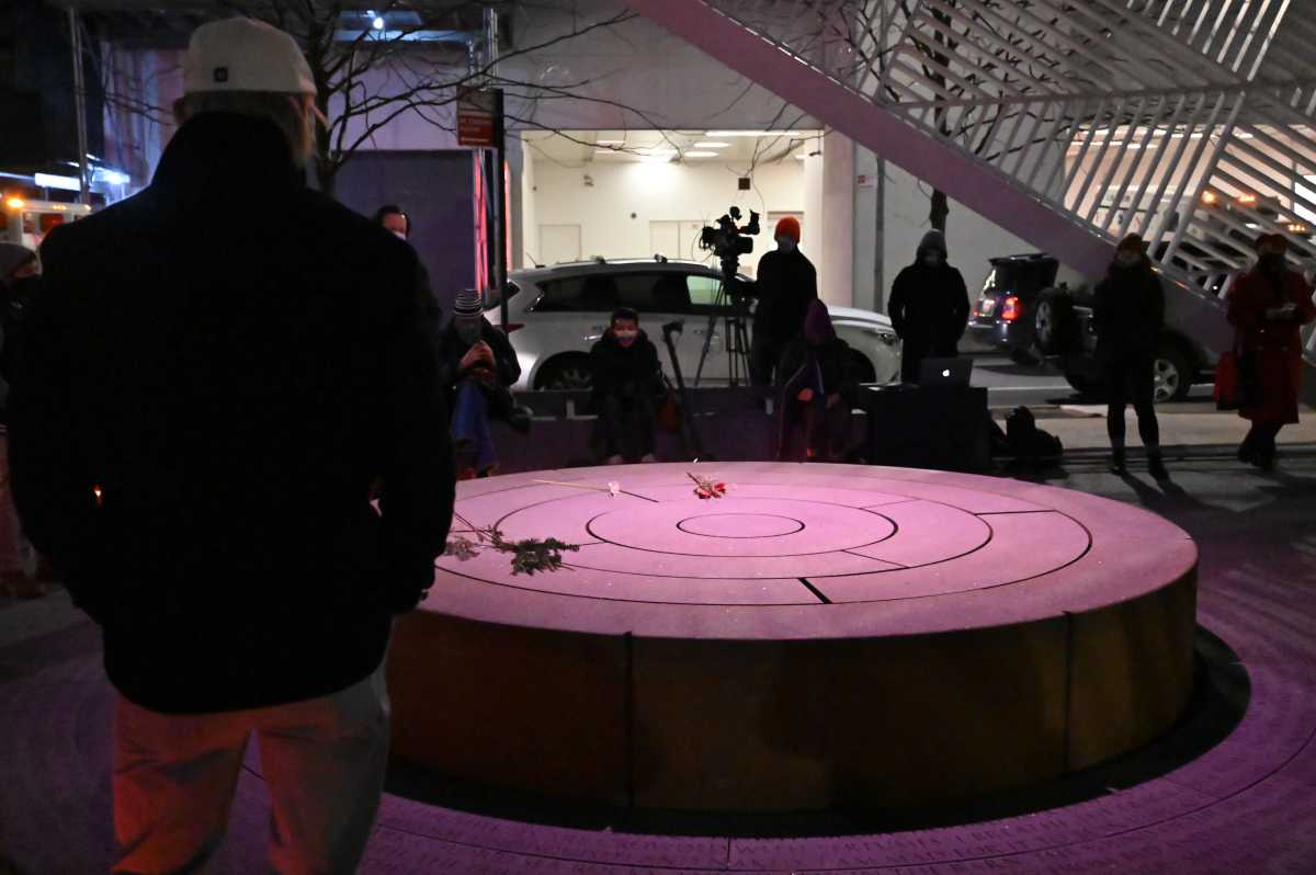 The New York City AIDS Memorial on World AIDS Day.