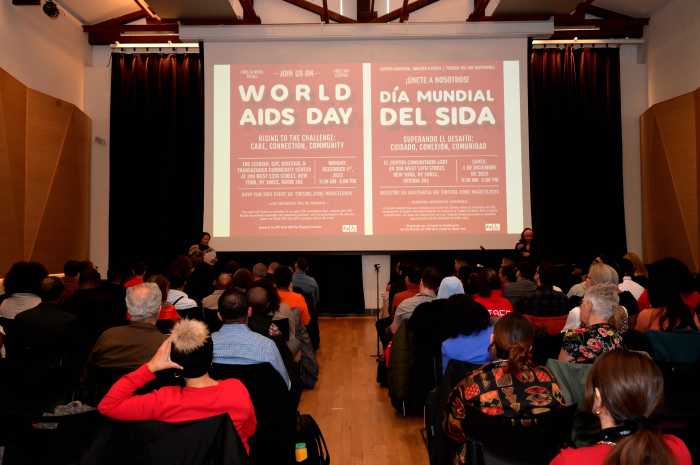 An awards ceremony at The Center.