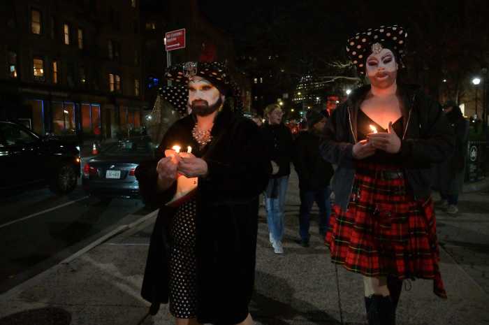 The NYC dis(Order) of Sisters lead the procession.