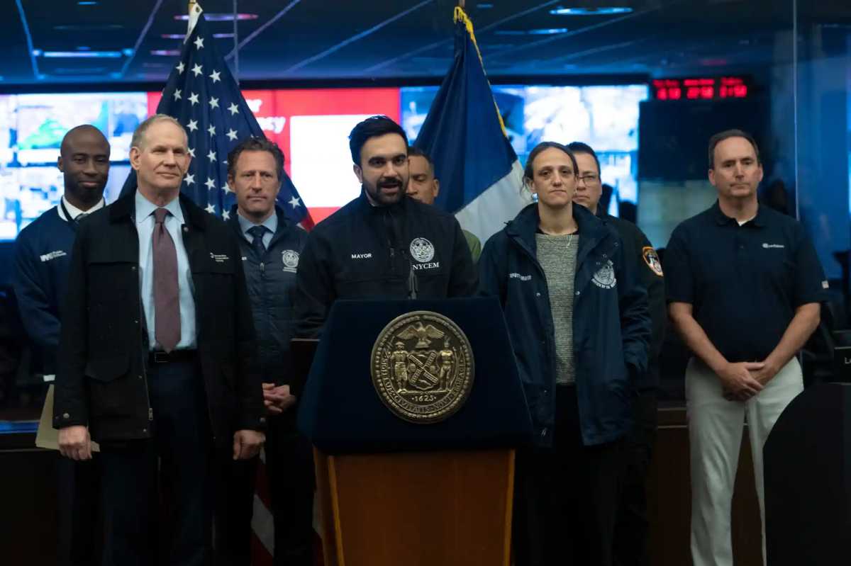 Mayor Zohran Mamdani speaks during a press briefing on the city’s preparations for a snowstorm at the New York City Emergency Management Department on Jan. 23.